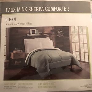 Queen size Faux Mink Sherpa Comforter
